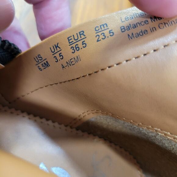 Sarto Nemi Black Leather Zip Up  Booties  Size 6.5 - Picture 13 of 14